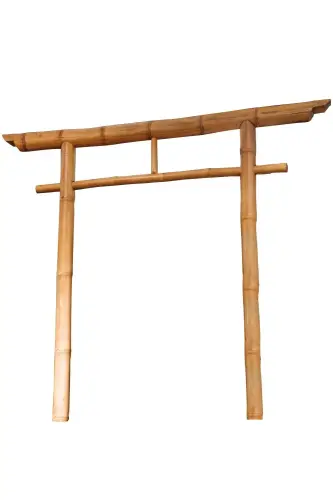Artikelbild des Artikels “Japanische Torii aus Bambus Gigantochloa Apus. Die Größe ist 